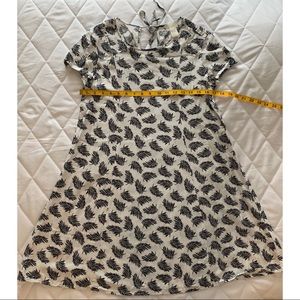 H&M Black Feather Print T-Shirt Dress